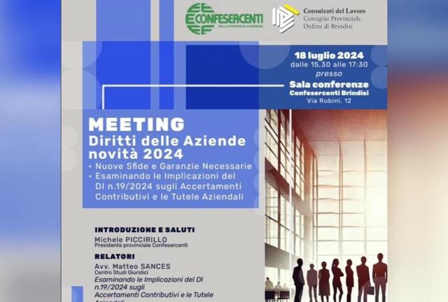 Convegno a Brindisi sui nuovi accertamenti di lavoro