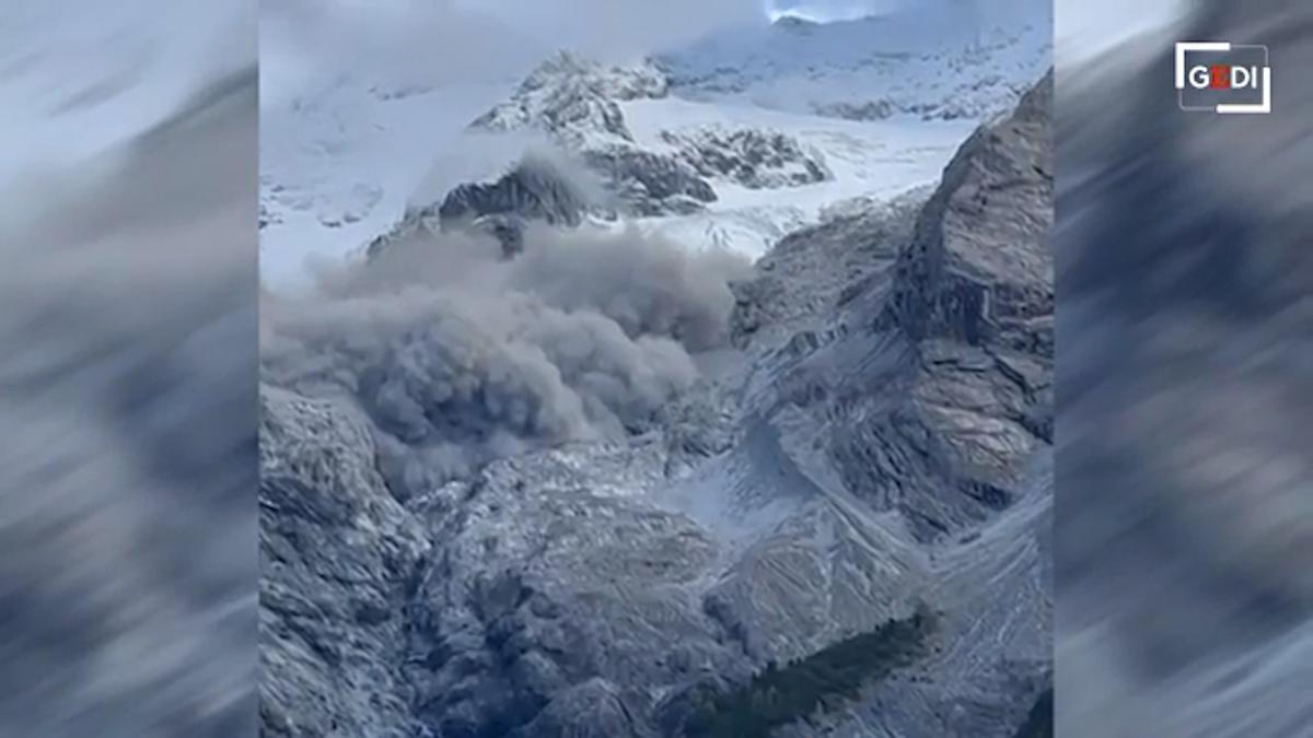 Trentino Alto Adige, enorme frana sull'Ortles. Il boato e poi la colossale nube di polvere