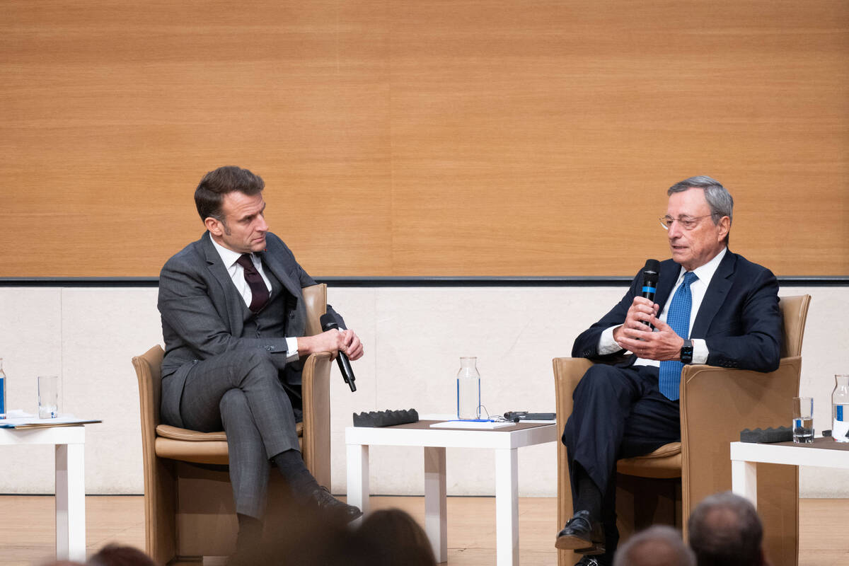 Emmanuel Macron Mario Draghi _ 