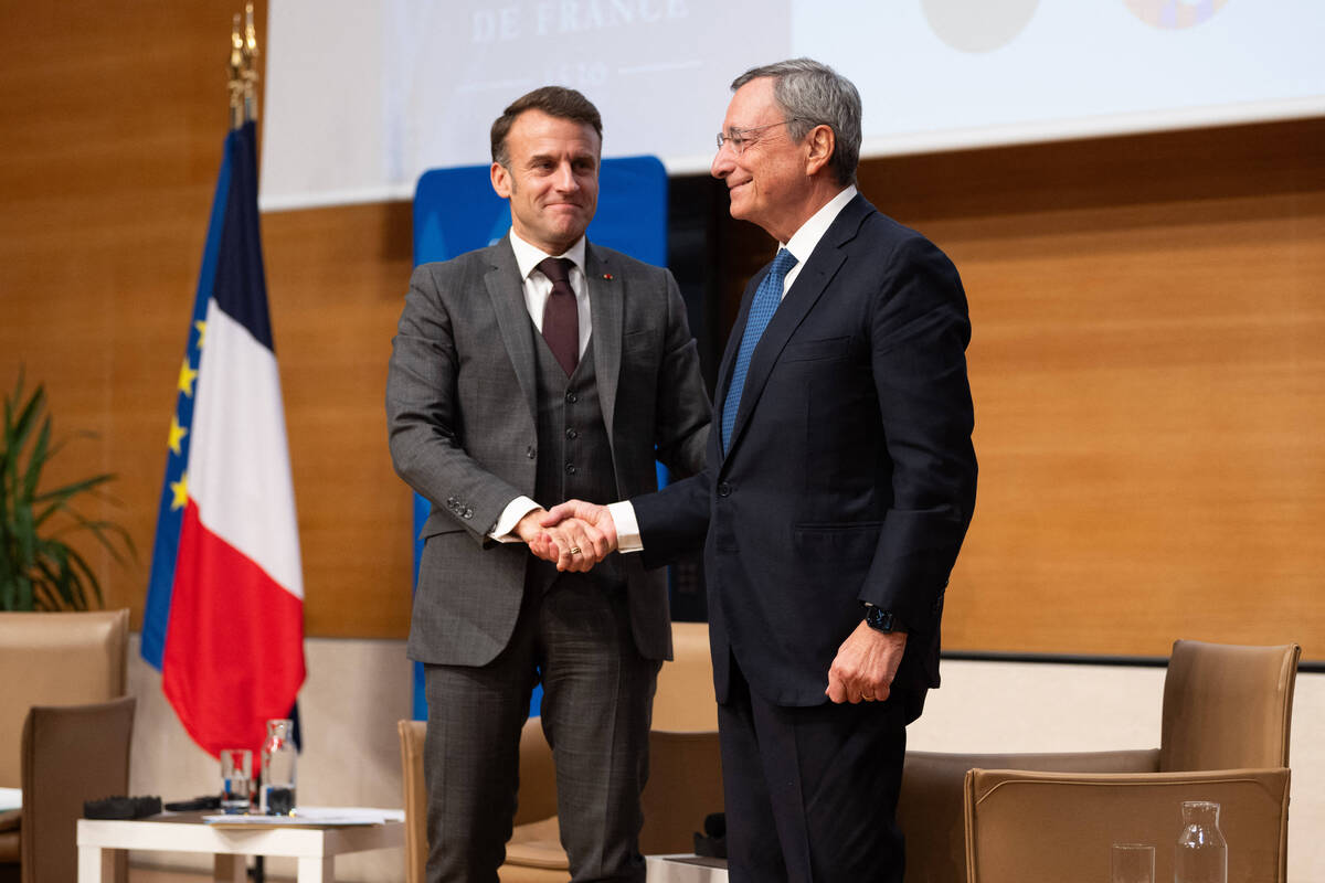 Emmanuel Macron Mario Draghi _ 