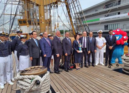 Expo Osaka: il Padiglione Italia presenta i suoi contenuti a Tokyo in occasione dell’arrivo di Nave Vespucci