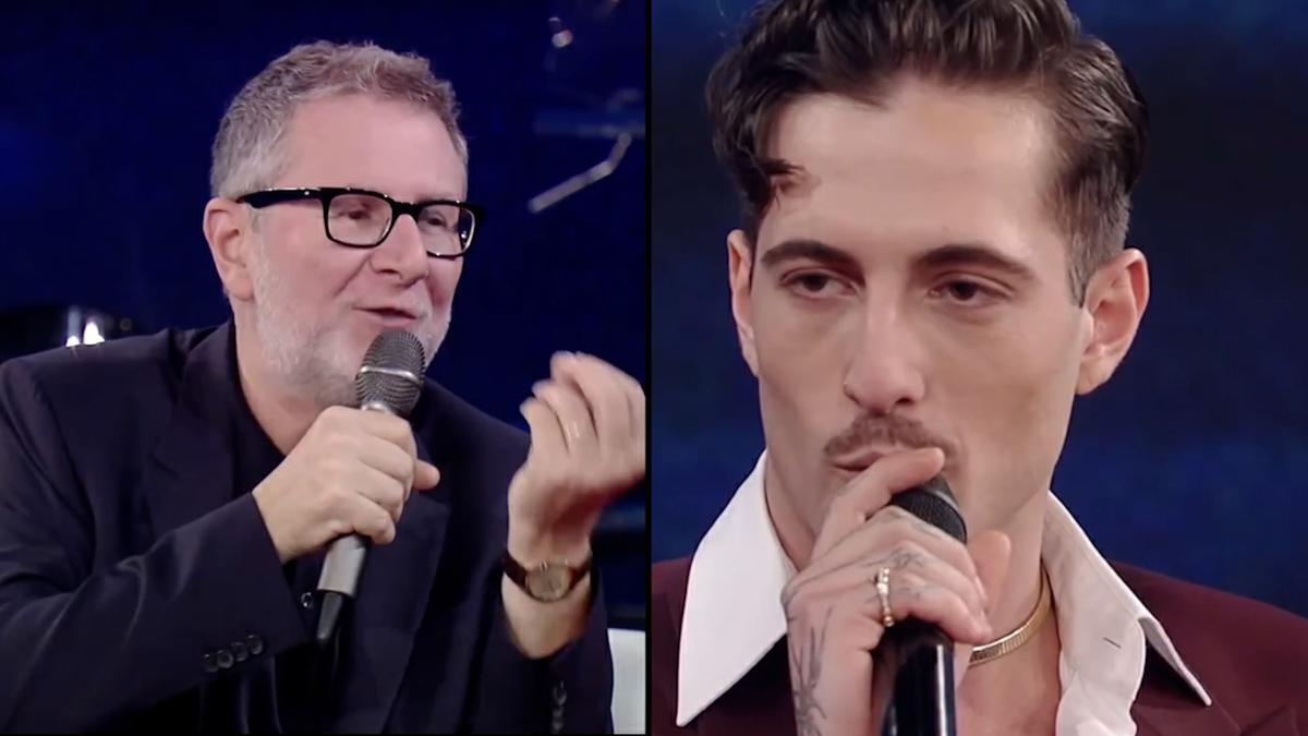 Damiano David a Che Tempo Che Fa: l'esilarante imitazione di Alessandro Borghese da Fabio Fazio