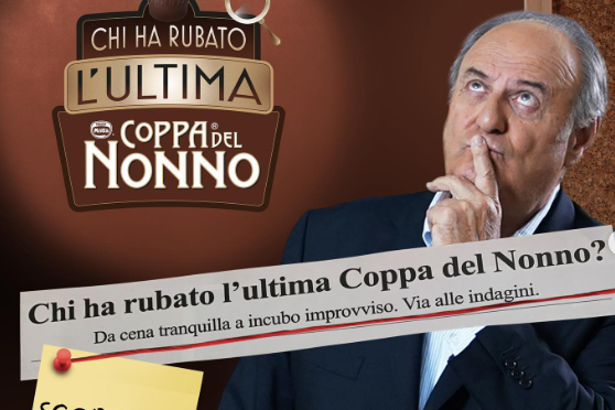 Gerry Scotti e la web series Chi ha rubato l’ultima Coppa del Nonno?(Instagram coppadelnonno_official)