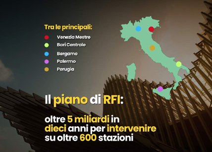 Gruppo FS: previsti 5 miliardi di euro in 10 anni per riqualificare le stazioni RFI