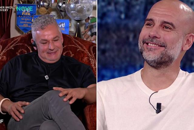 Guardiola ospite a Che Tempo che fa da Fazio parla di Roby Baggio e si emoziona: "Lui il più forte"