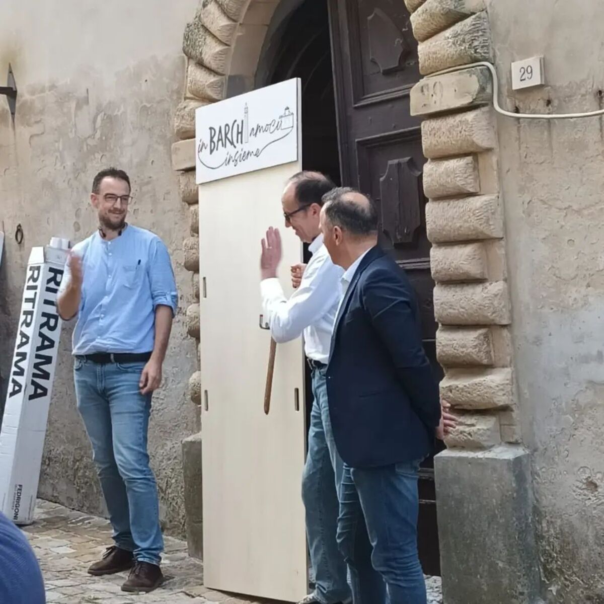 inaugurazione progetto InBarchiamoci con Michele Sbrissa