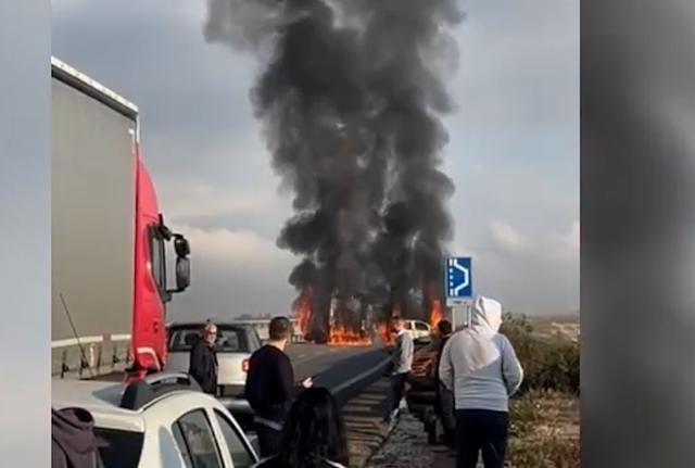 incendio al portavalori Bari