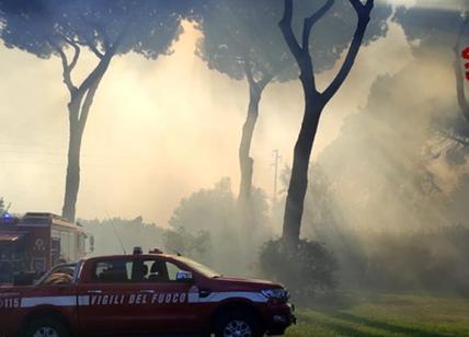 Roma, brucia il "pratone" di Cinecittà. Fiamme e fumo tra le case, 4 feriti