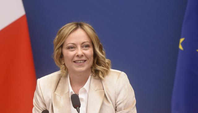 Conferenza stampa della presidente del Consiglio Giorgia Meloni