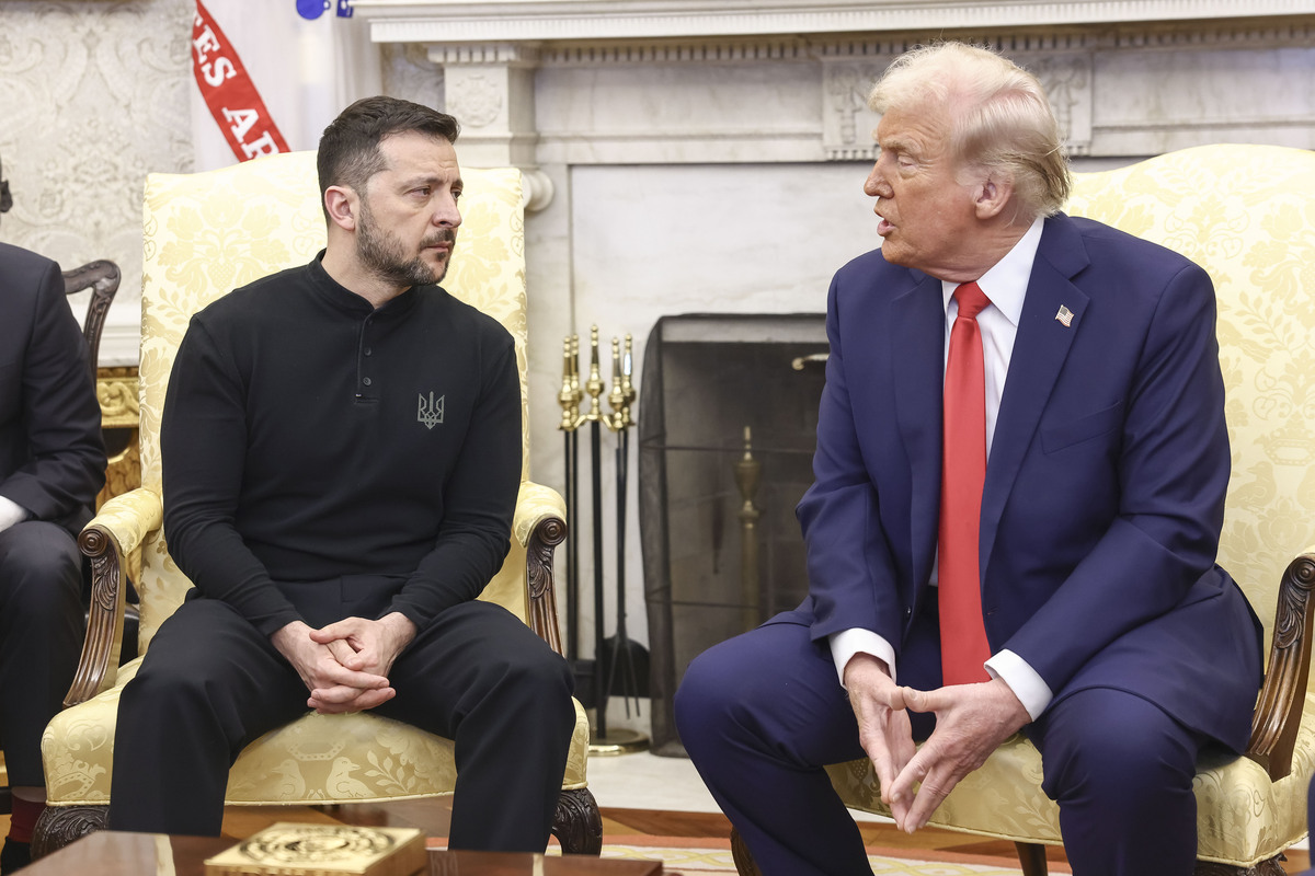 Donald Trump riceve il Presidente dell'Ucraina Volodymyr Zelensky