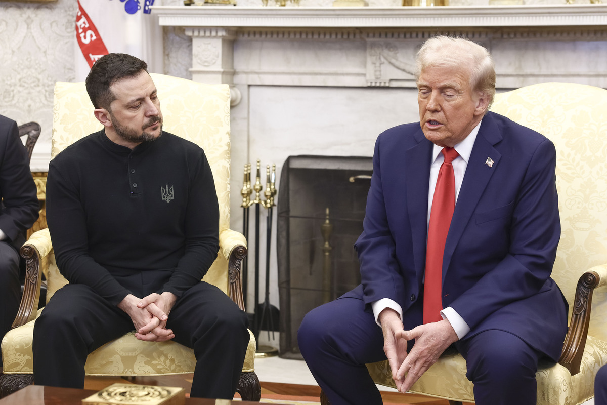 Donald Trump riceve il Presidente dell'Ucraina Volodymyr Zelensky