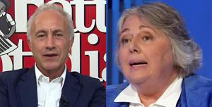 marco travaglio, rosi braidotti, otto e mezzo, la7