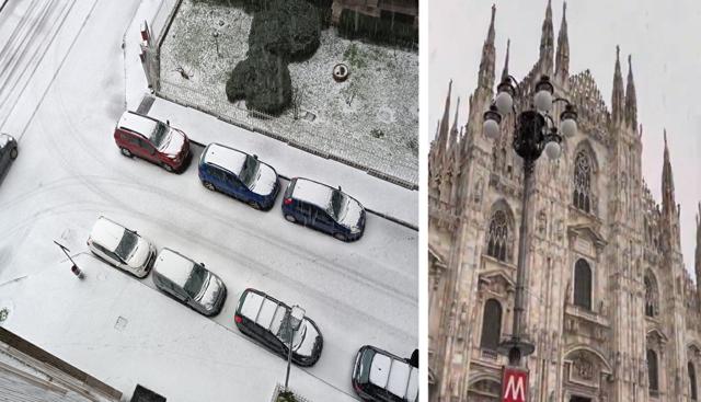 Temporale a Milano (foto via X)