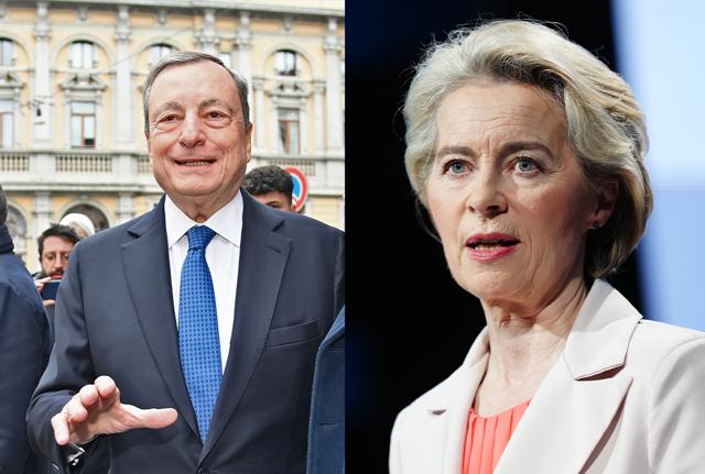 Mario Draghi - Ursula Von der Leyen _