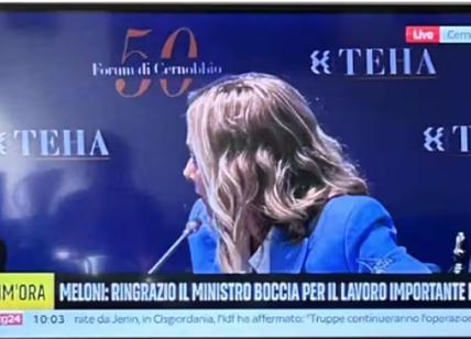 Meloni: "Ringrazio il ministro Boccia", SkyTg24 fa confusione in diretta tv