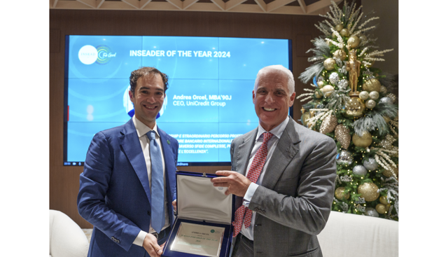 Unicredit, il CEO Andrea Orcel premiato "INSEADER of the Year 2024"