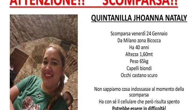 Jhoanna Nataly Quintanilla: l'appello per ritrovarla