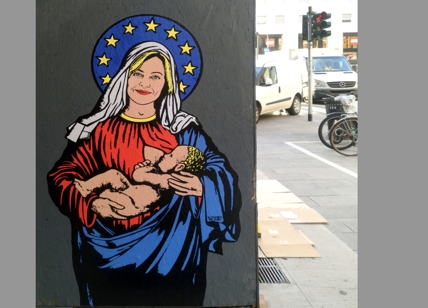 "Santa Giorgia", a Milano nuovo murales sulla Meloni e le elezioni