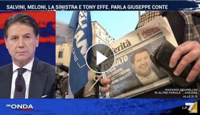 Giuseppe Conte, a In Onda La7