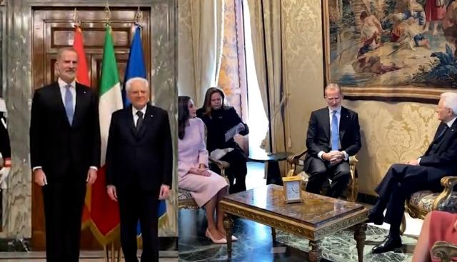  Sergio Mattarella e i Reali di Spagna