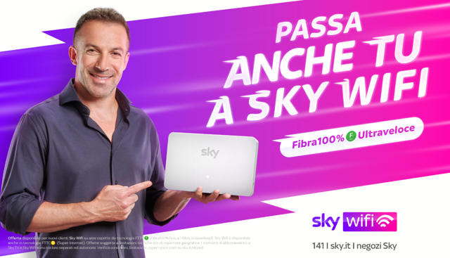 Sky, al via la nuova campagna di comunicazione: torna protagonista Alessandro Del Piero