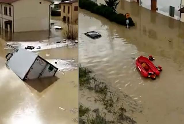 Maltempo, la Toscana è sott'acqua. Esonda un fiume nel Livornese, allagamenti anche nelle province di Vicenza e Modena