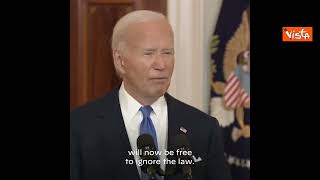 Biden su immunitÃ  Trump: "Non sono d'accordo con Corte Suprema, non ci sono re in America"