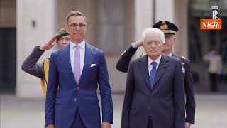 Mattarella incontra il Presidente della Repubblica di Finlandia Stubb, l'accoglienza al Quirinale