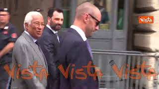 L'arrivo del neo Presidente del Consiglio Europeo António Costa a Palazzo Chigi