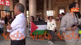 Il Presidente d'Israele Herzog contestato a Palazzo Chigi da manifestanti pro Palestina, le immagini