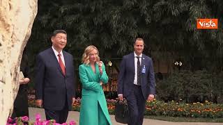 Meloni vede Xi a Pechino, focus su Ucraina e Medio Oriente. Le immagini