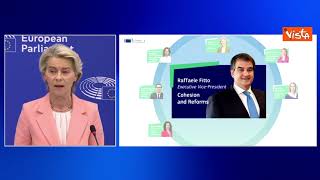 Von der Leyen: "Fitto vicepresidente esecutivo Commissione Ue responsabile alla Coesione e riforme"