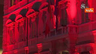 Giornata mondiale del cuore, la facciata del Senato illuminata di rosso per prevenzione malattie