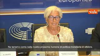 Lagarde: "Abbiamo fiducia che l'inflazione scenderÃ  entro il target"