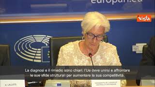 Lagarde: "Il mondo sta cambiando e l'Europa rischia di rimanere indietro"