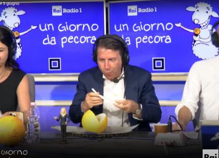 Europee, Conte si mangia Meloni: la gag in in diretta. Video