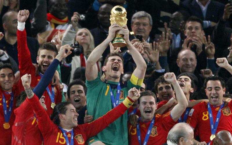 Casillas e la Spagna campione